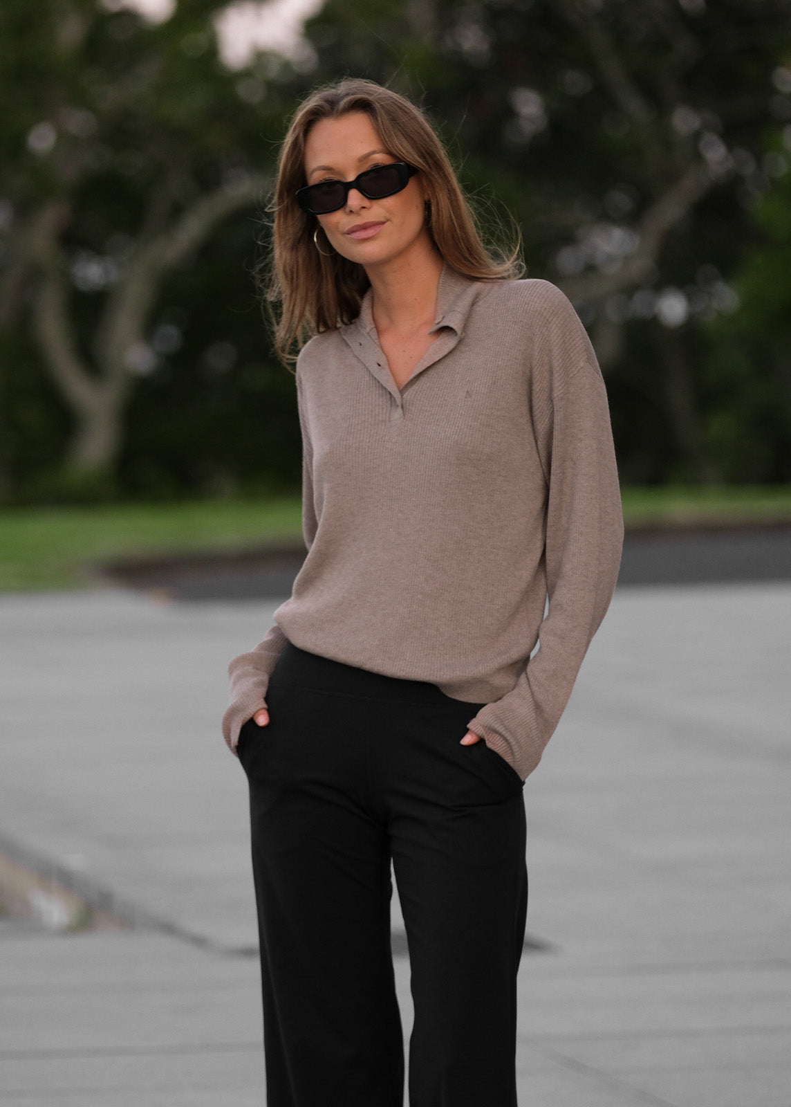 Snug Knit Ribbed Polo